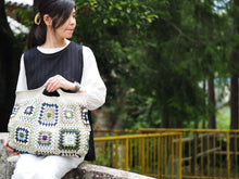 画像をギャラリービューアに読み込む, キャンディコットンで編むリブラリアバッグ【糸とレシピのキット】
