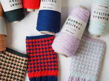 画像をギャラリービューアに読み込む, ブランケット〈好日〉で編む千鳥格子のハンドウォーマー【糸とレシピのキット】
